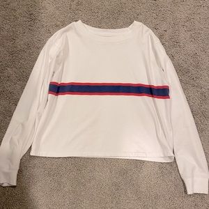 White cropped long sleeve